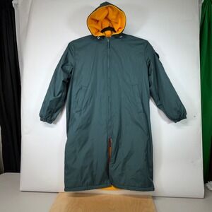 Adoretex Hooded Long Parka Coat Jacket Yellow Lining - Adult Small S